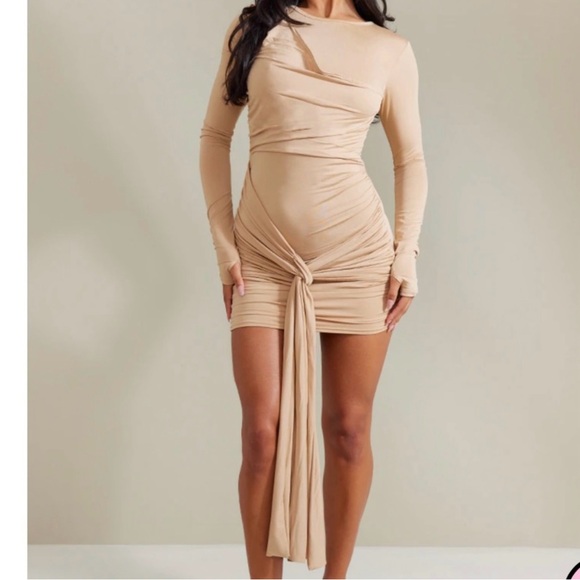 Stone Drape Mini Dress - Picture 3 of 5